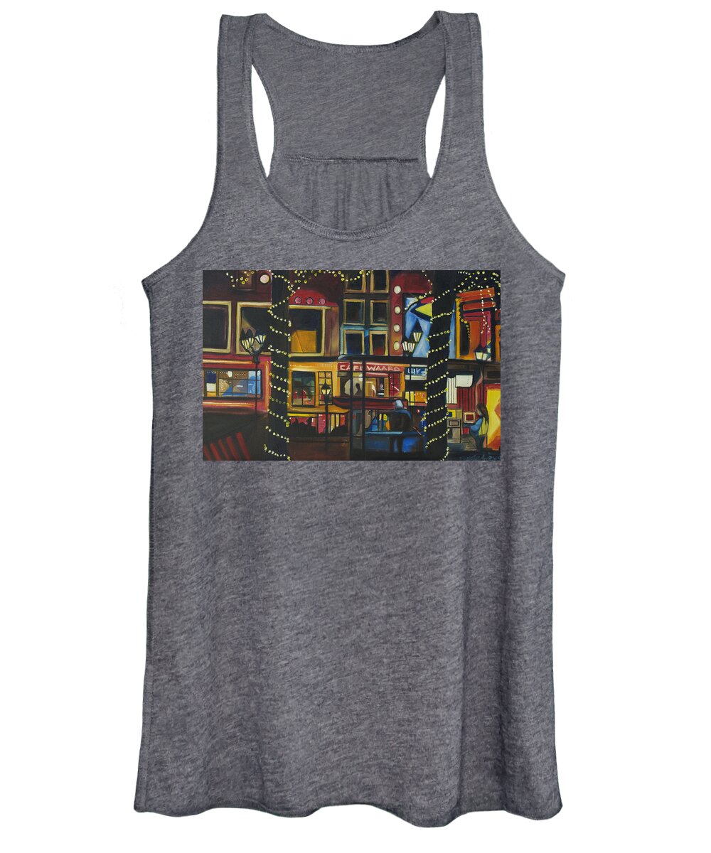 Cityscape Women's Tank Top featuring the painting A Moment in Dam by Patricia Arroyo