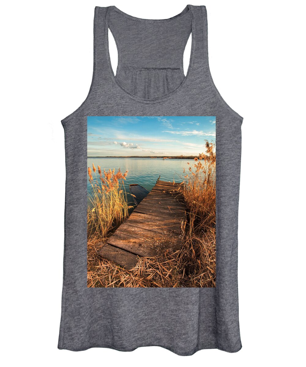 Landscapes Women's Tank Top featuring the photograph A place where lovers meet by Davorin Mance