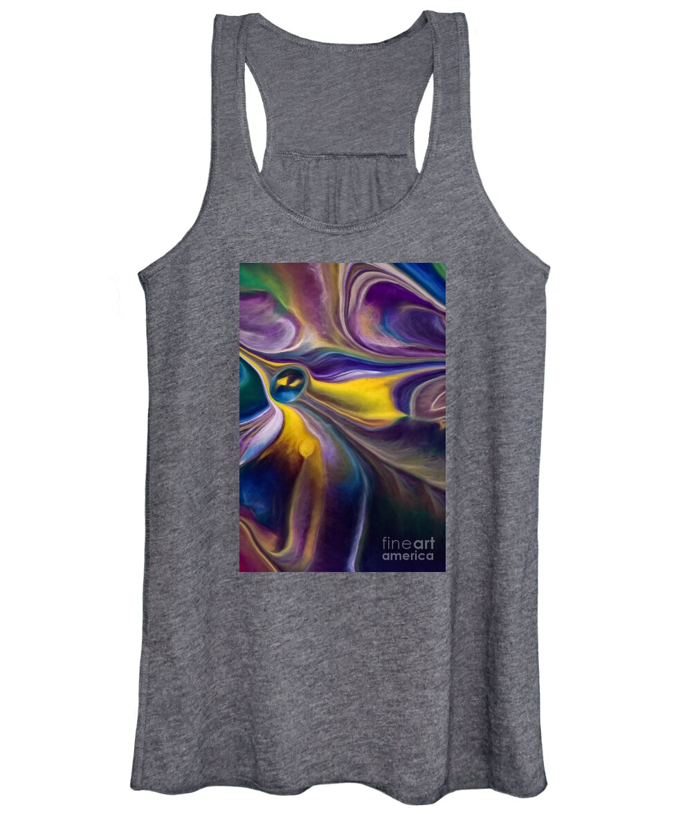Abstract Women's Tank Top featuring the painting A Question of Balance by Patti Schulze