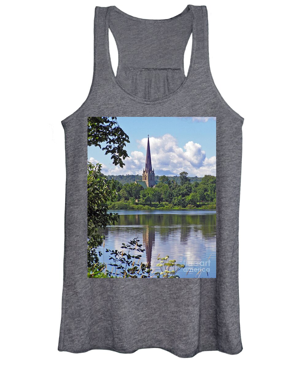 Cathedral Women's Tank Top featuring the photograph A Spire with A View by Carol Randall
