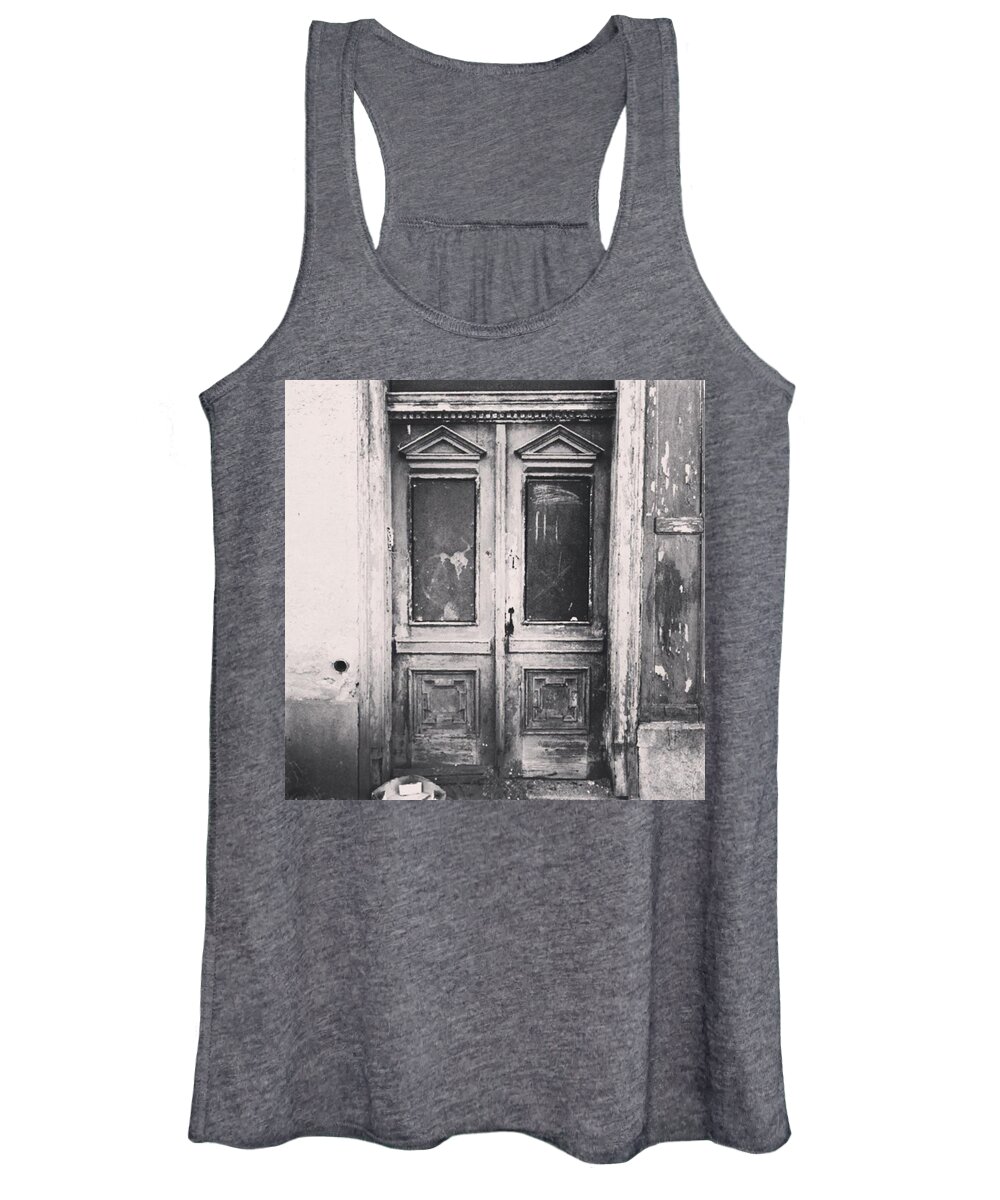 Lostplaces Women's Tank Top featuring the photograph #abandoned #monochrome #sonneberg by Mandy Tabatt