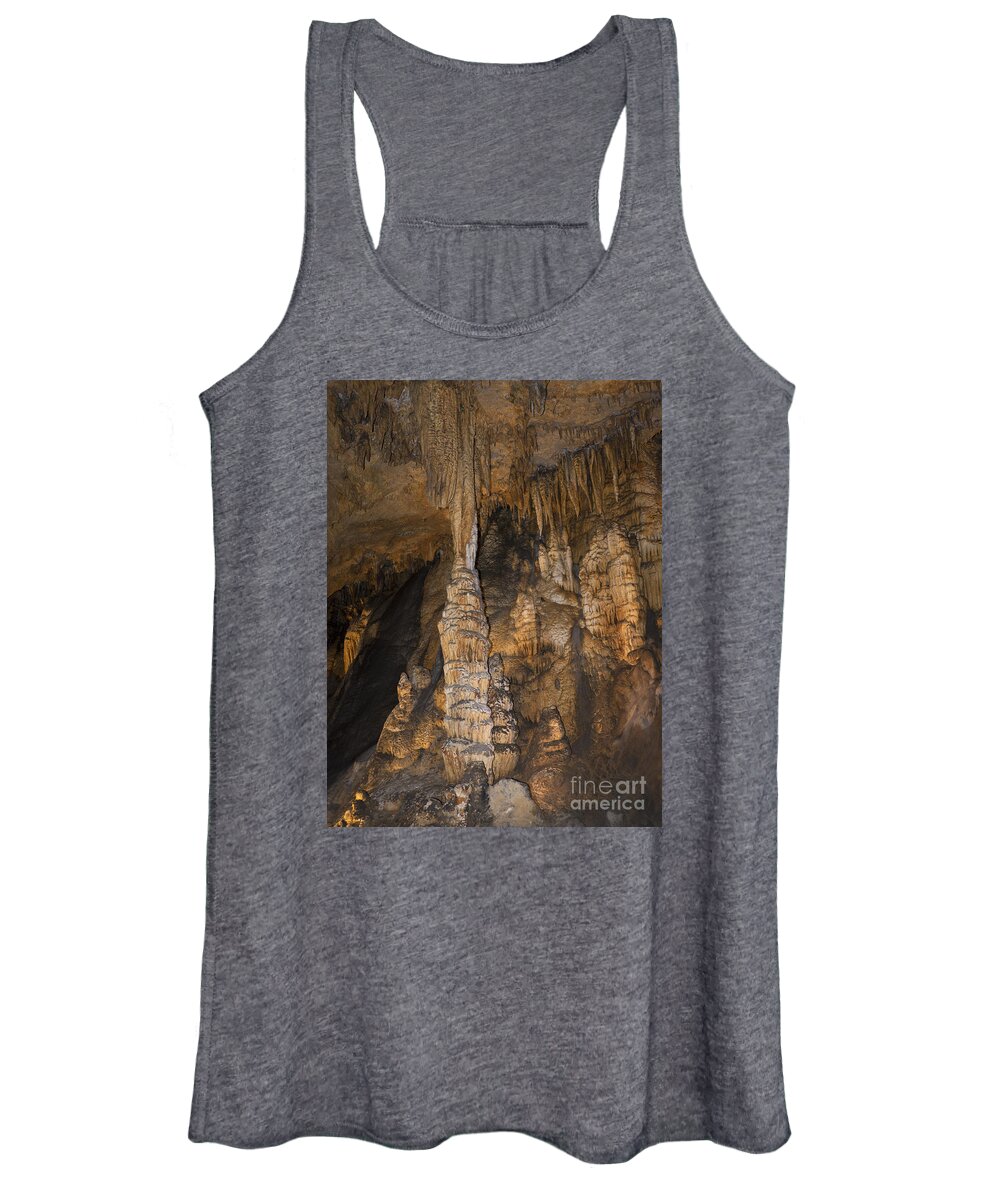 Luray Women's Tank Top featuring the photograph Above and Below in Luray Caverns by Brenda Kean