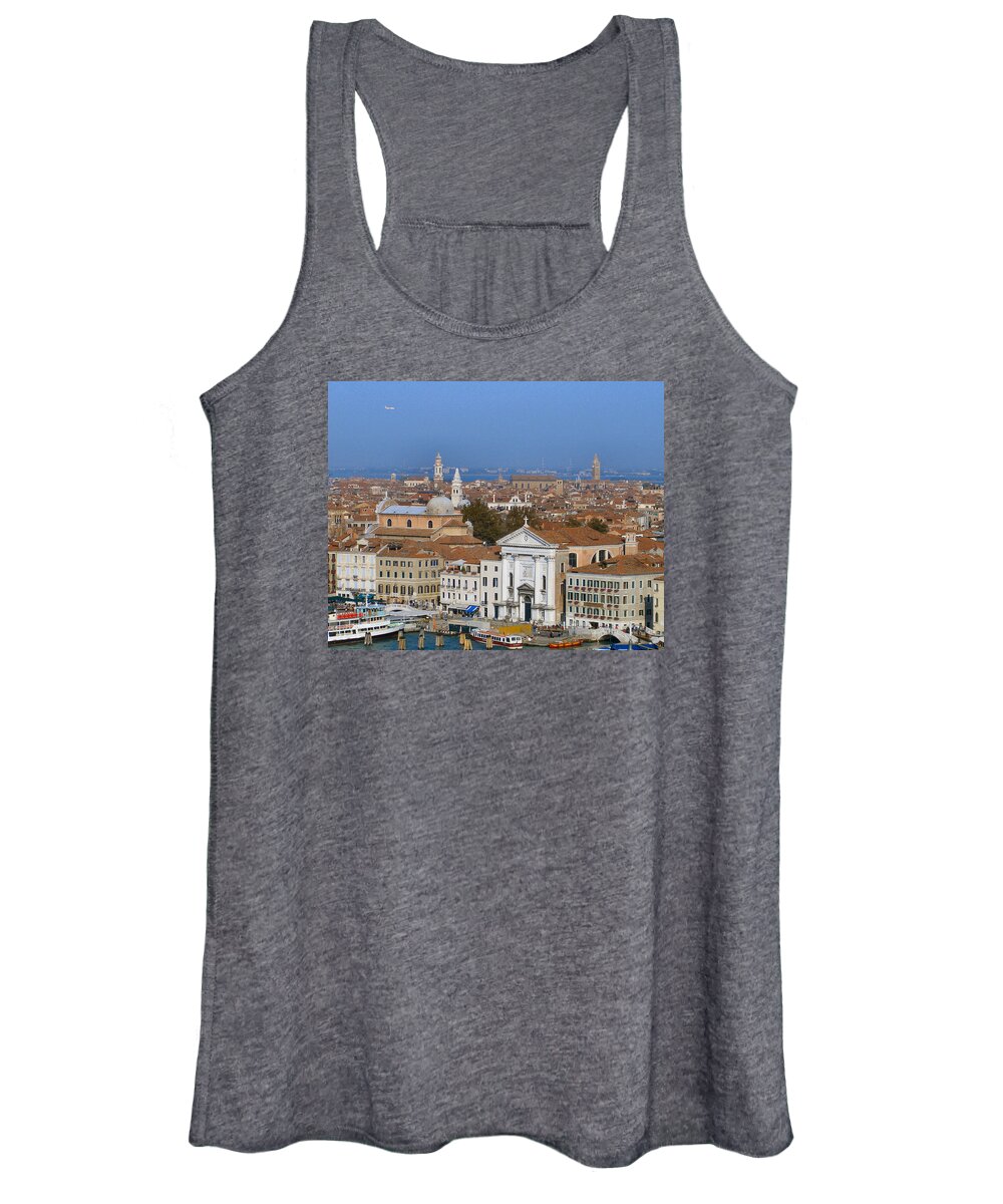 Venice Women's Tank Top featuring the photograph Above Venice by Lin Grosvenor