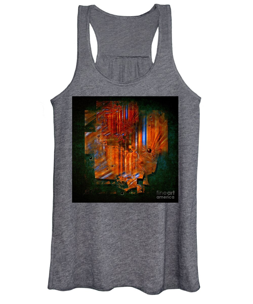 Abstract Women's Tank Top featuring the painting Abstract fields by Alexa Szlavics