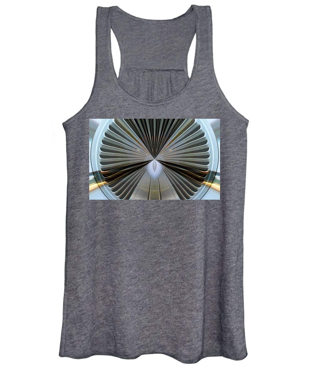 Cars Women's Tank Top featuring the photograph Abstract old car vent by Karl Rose
