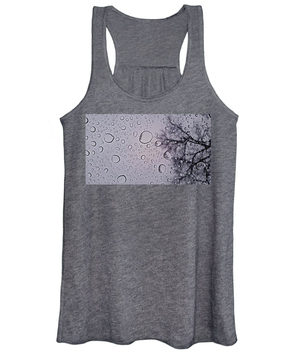 Water Droplets Women's Tank Top featuring the photograph After the Rain by Suzanne Stout