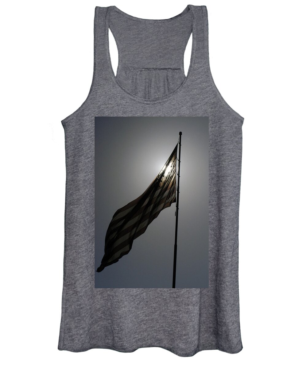 Us Flag Women's Tank Top featuring the photograph American Pride - Flag by DArcy Evans