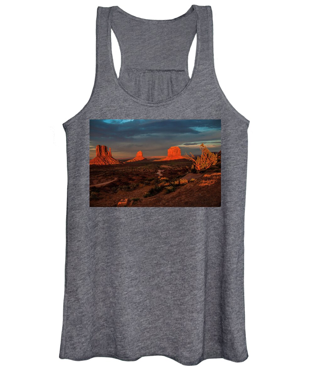Monument Valley Women's Tank Top featuring the photograph An Incredible Evening by Doug Scrima