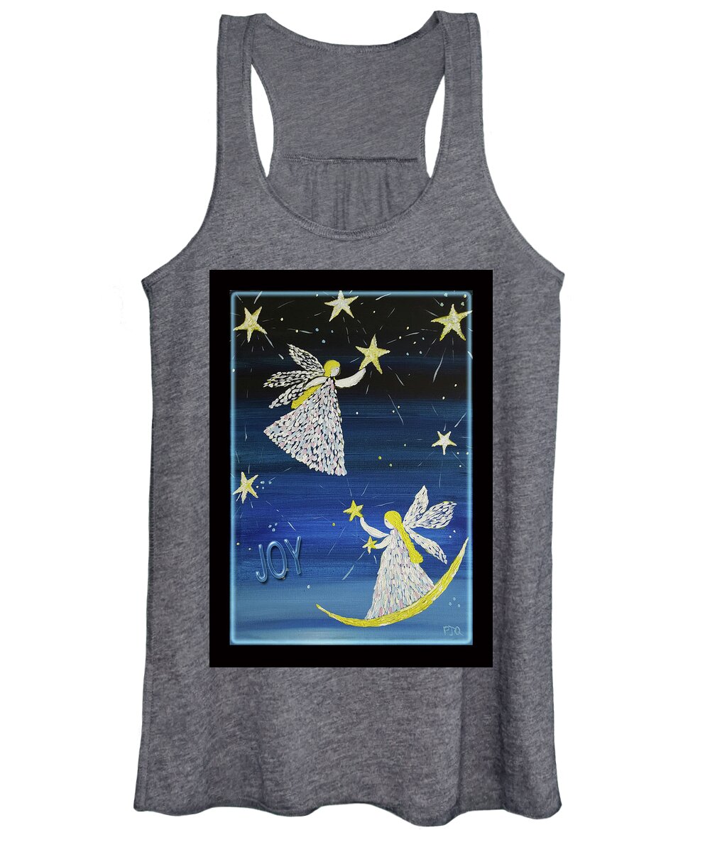 Joy Of Angels Shining Stars Women's Tank Top featuring the photograph Angels, Joy, Lucky Stars by PJQandFriends Photography