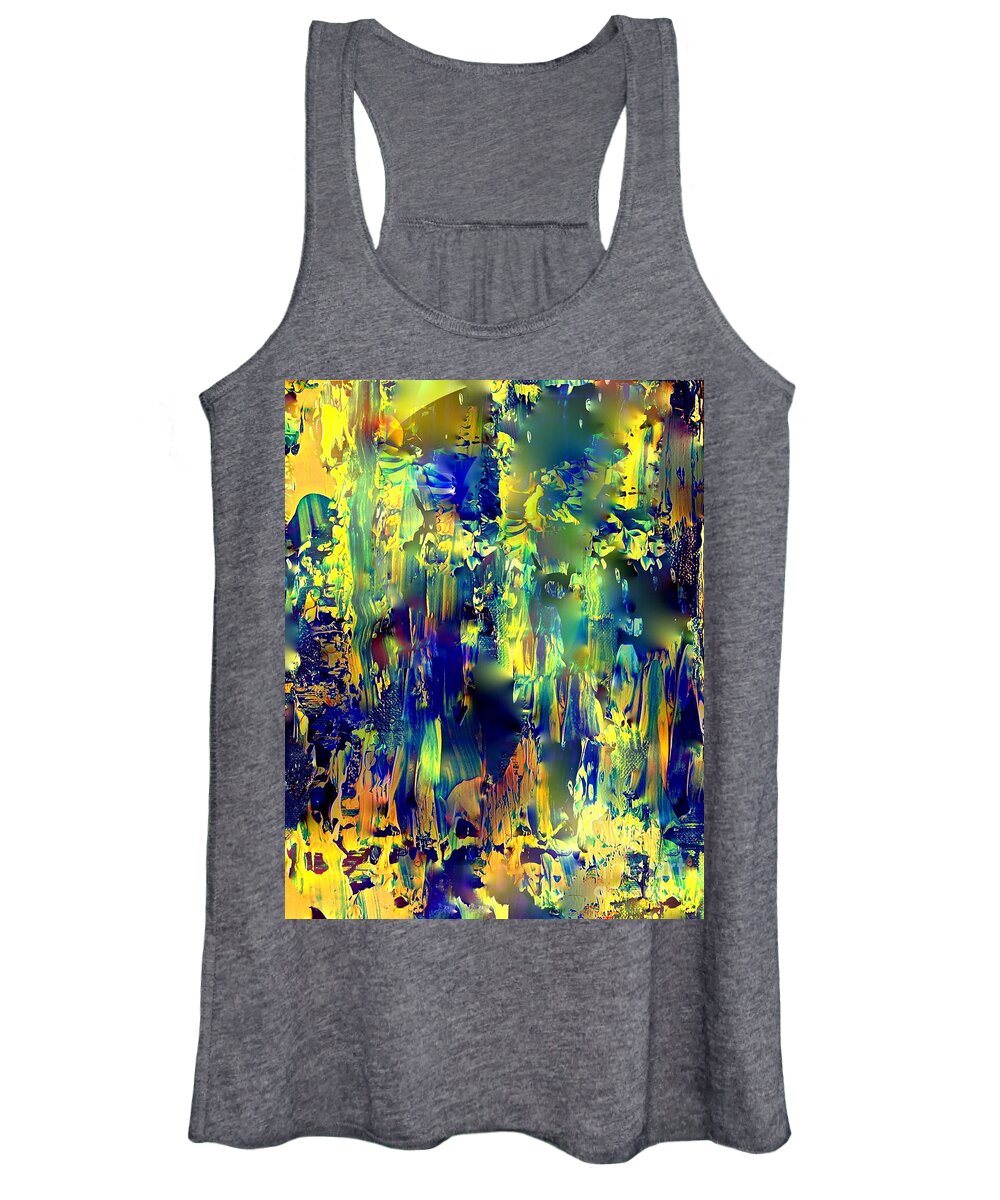 Painting-abstract Acrylic Women's Tank Top featuring the mixed media Anticipation by Catalina Walker