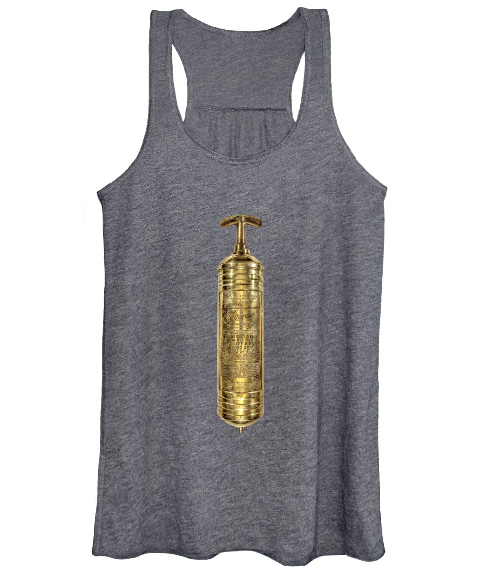 Antique Women's Tank Top featuring the photograph Antique Fire Extinguisher by YoPedro