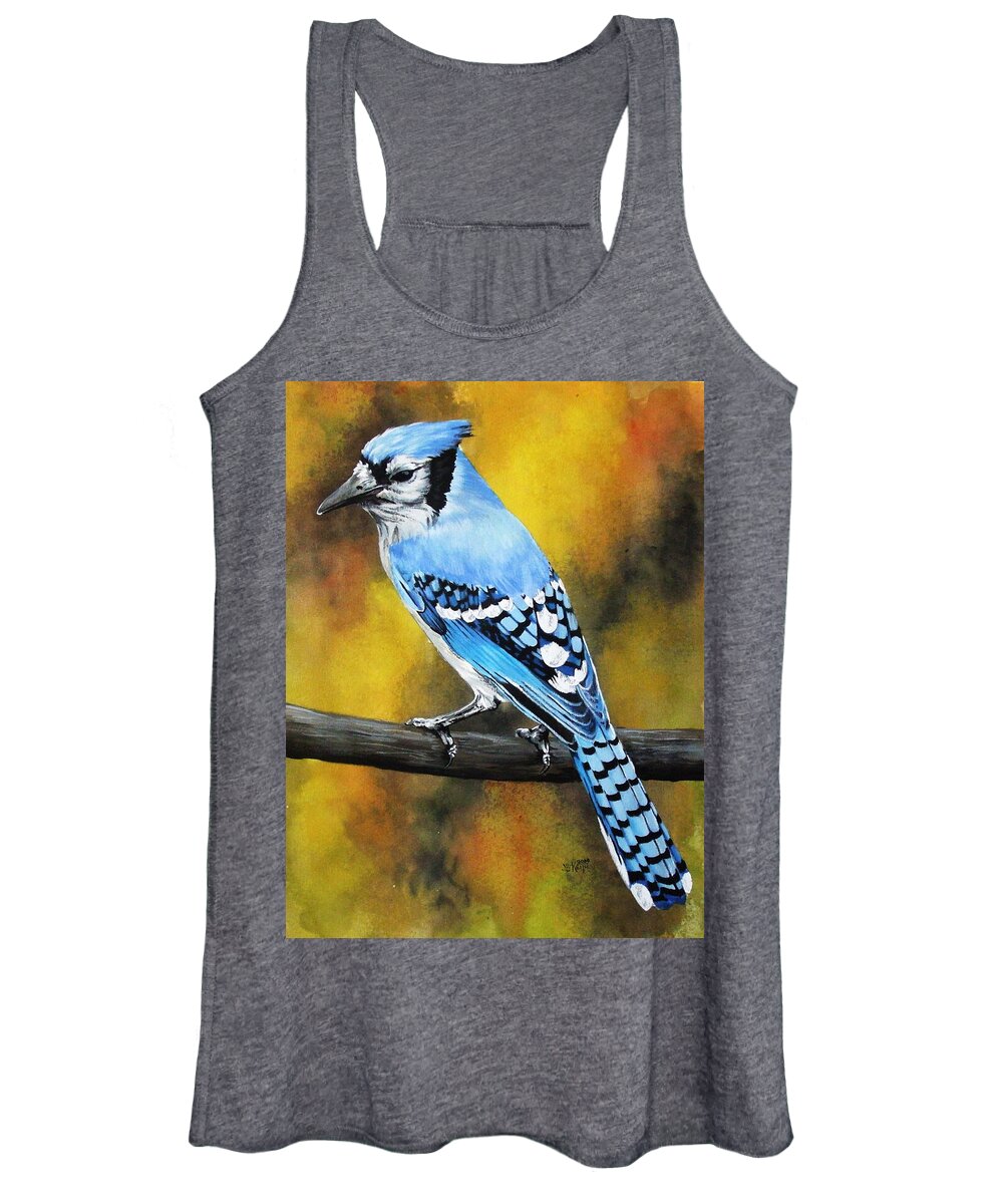 Common Bird Women's Tank Top featuring the painting Aristocrat by Barbara Keith