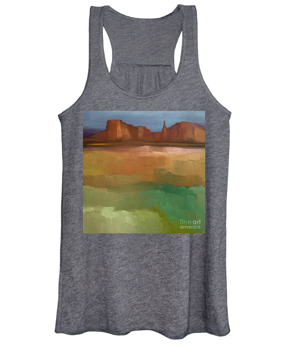 Landscape Women's Tank Top featuring the painting Arizona Calm by Michelle Abrams