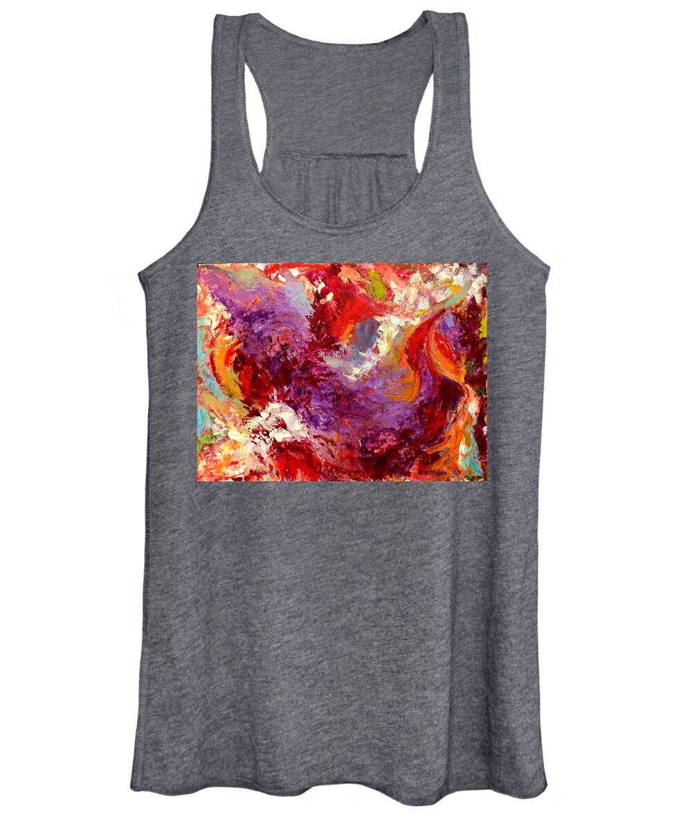 Abstract Women's Tank Top featuring the painting Aromatic Mixtures by Nicolas Bouteneff