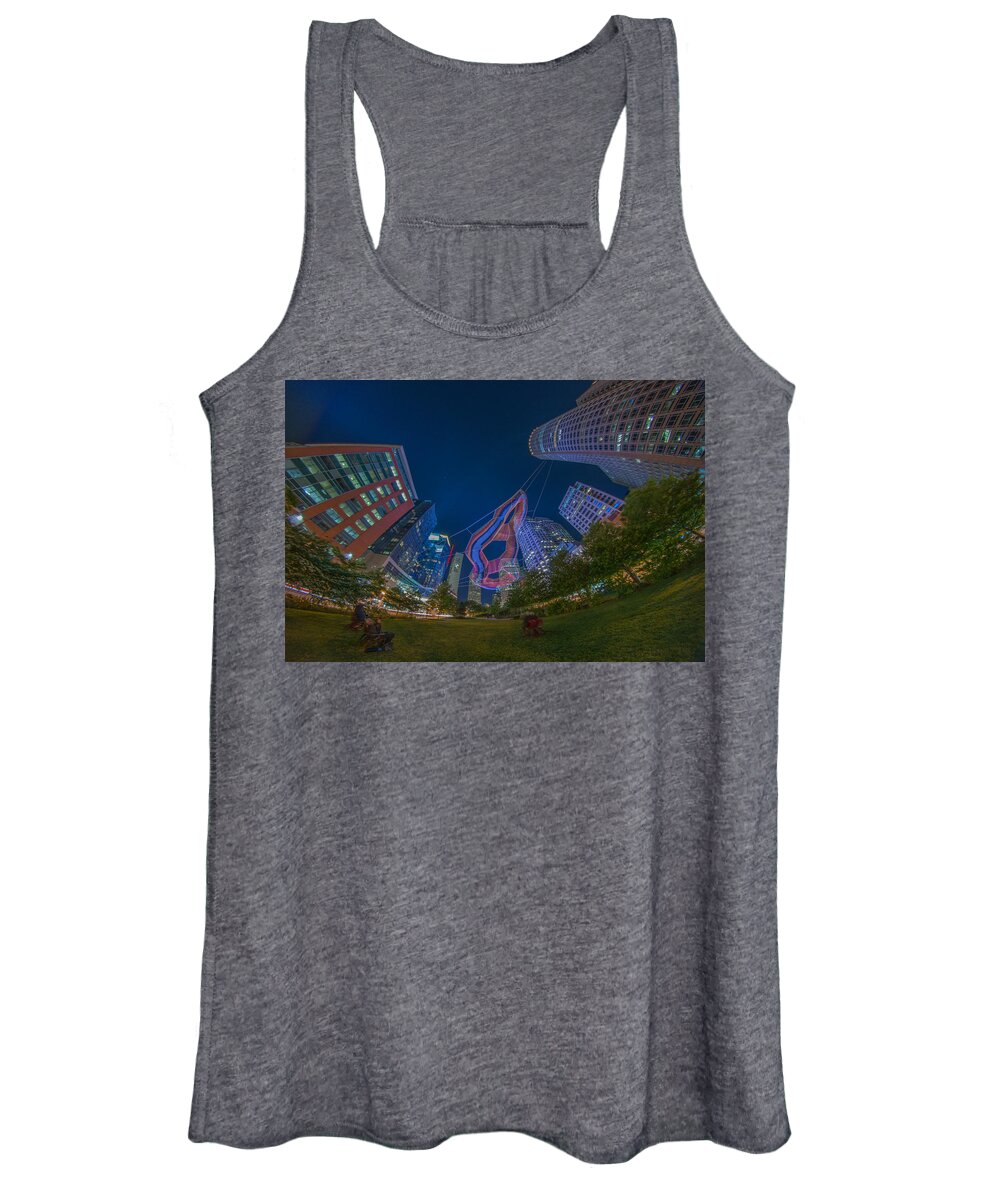 Sculpture Women's Tank Top featuring the photograph Art on the Greenway 2 by Bryan Xavier