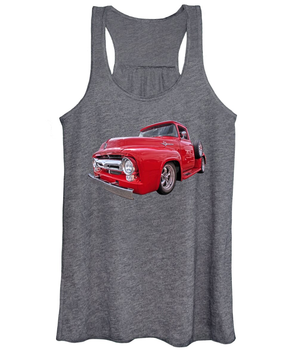 Ford F100 Women's Tank Top featuring the photograph Red F-100 by Gill Billington
