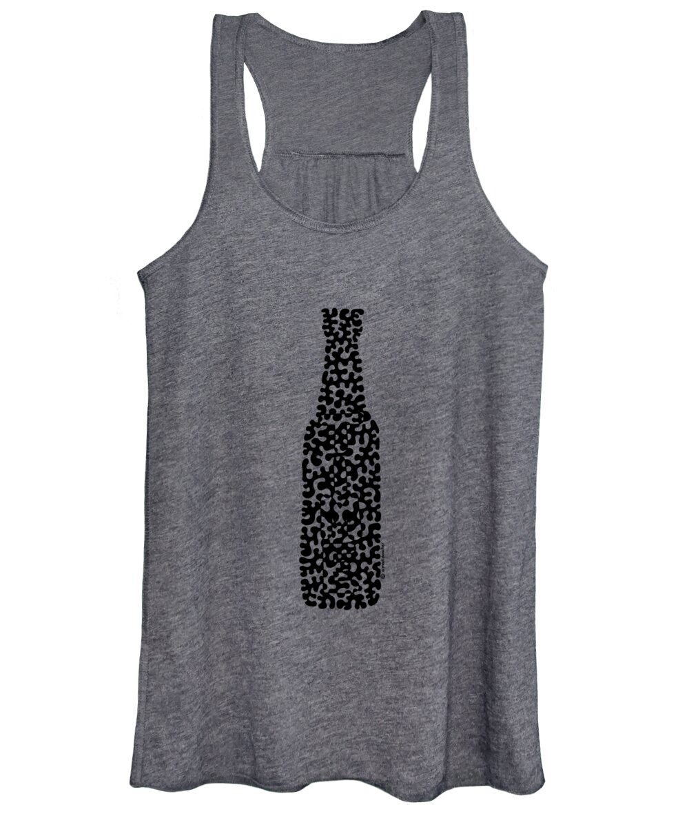 Black And White Women's Tank Top featuring the drawing Hidden Image #18 by A Mad Doodler