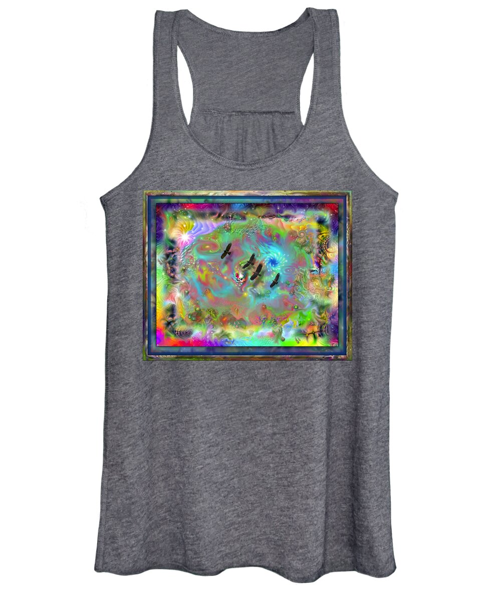 Astral Women's Tank Top featuring the digital art Astral vision by Leonard Rubins