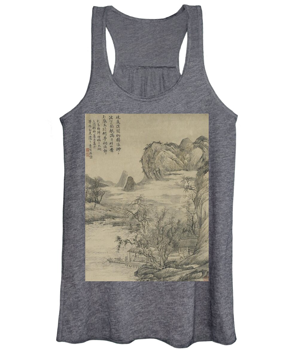 Attributed To Tang Yin Women's Tank Top featuring the painting Attributed to Tang Yin by Eastern Accents