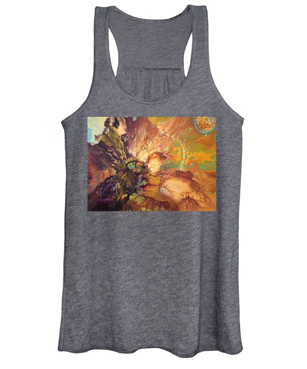 Abstract Women's Tank Top featuring the painting Aura by Soraya Silvestri