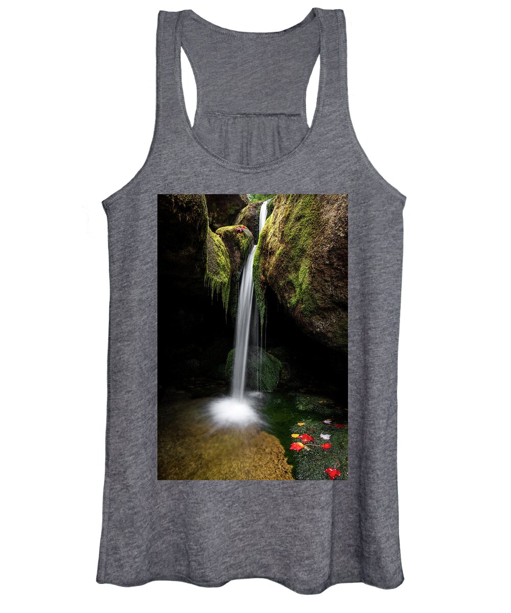 Fall Women's Tank Top featuring the photograph Autumn Cascade by Colin Chase