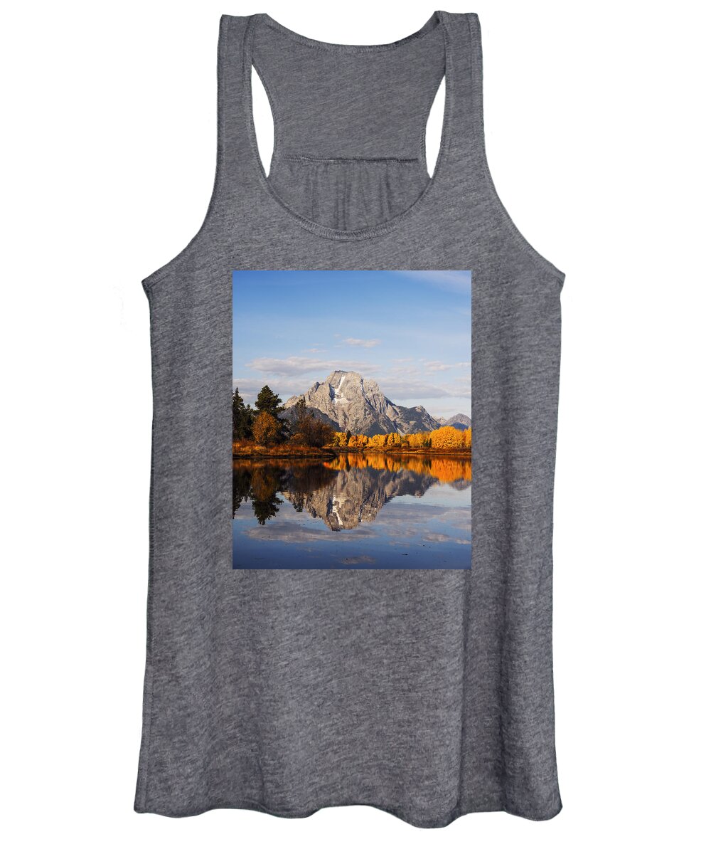 Grand Teton Women's Tank Top featuring the photograph Autumn Glory at Oxbow Bend in GTNP by Vishwanath Bhat