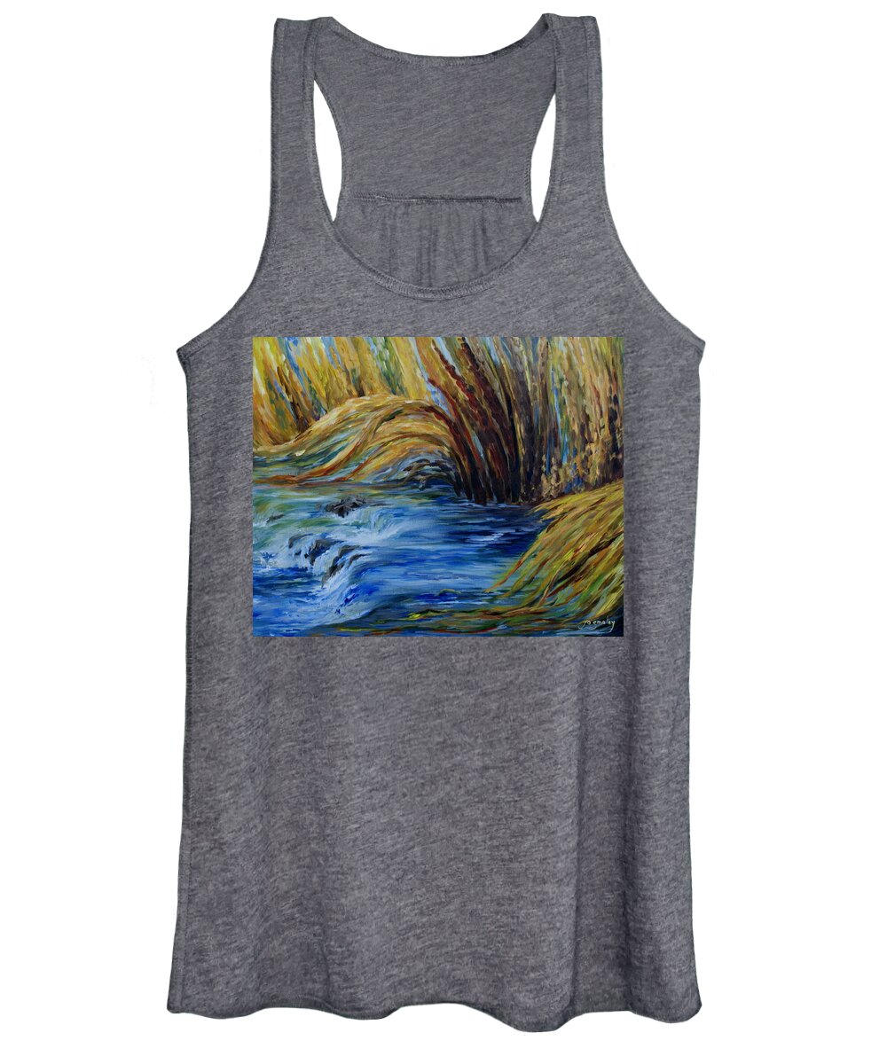 Autumn Grasses Women's Tank Top featuring the painting Autumn Grasses by Jo Smoley