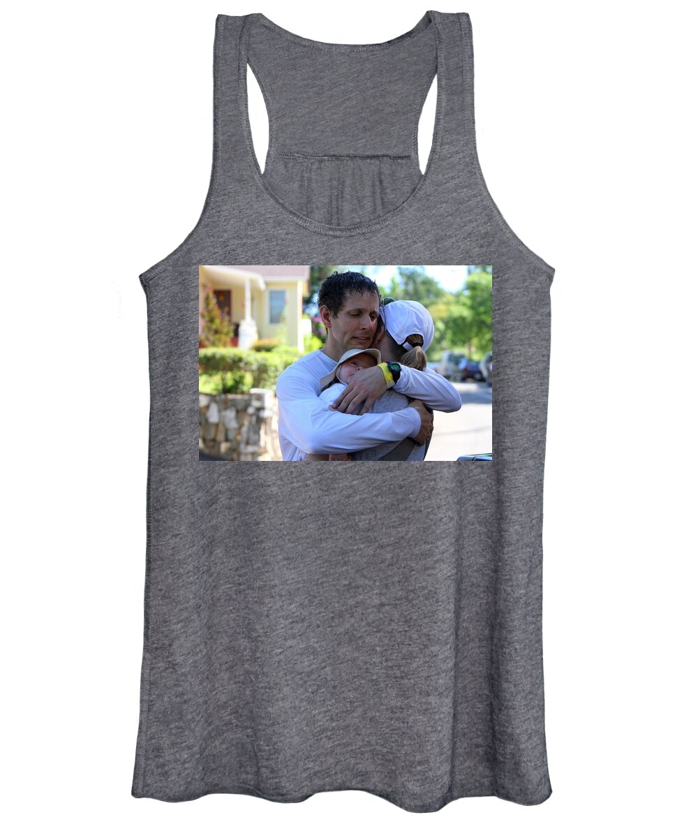 Run Women's Tank Top featuring the photograph Awesome Embrace by Randy Wehner