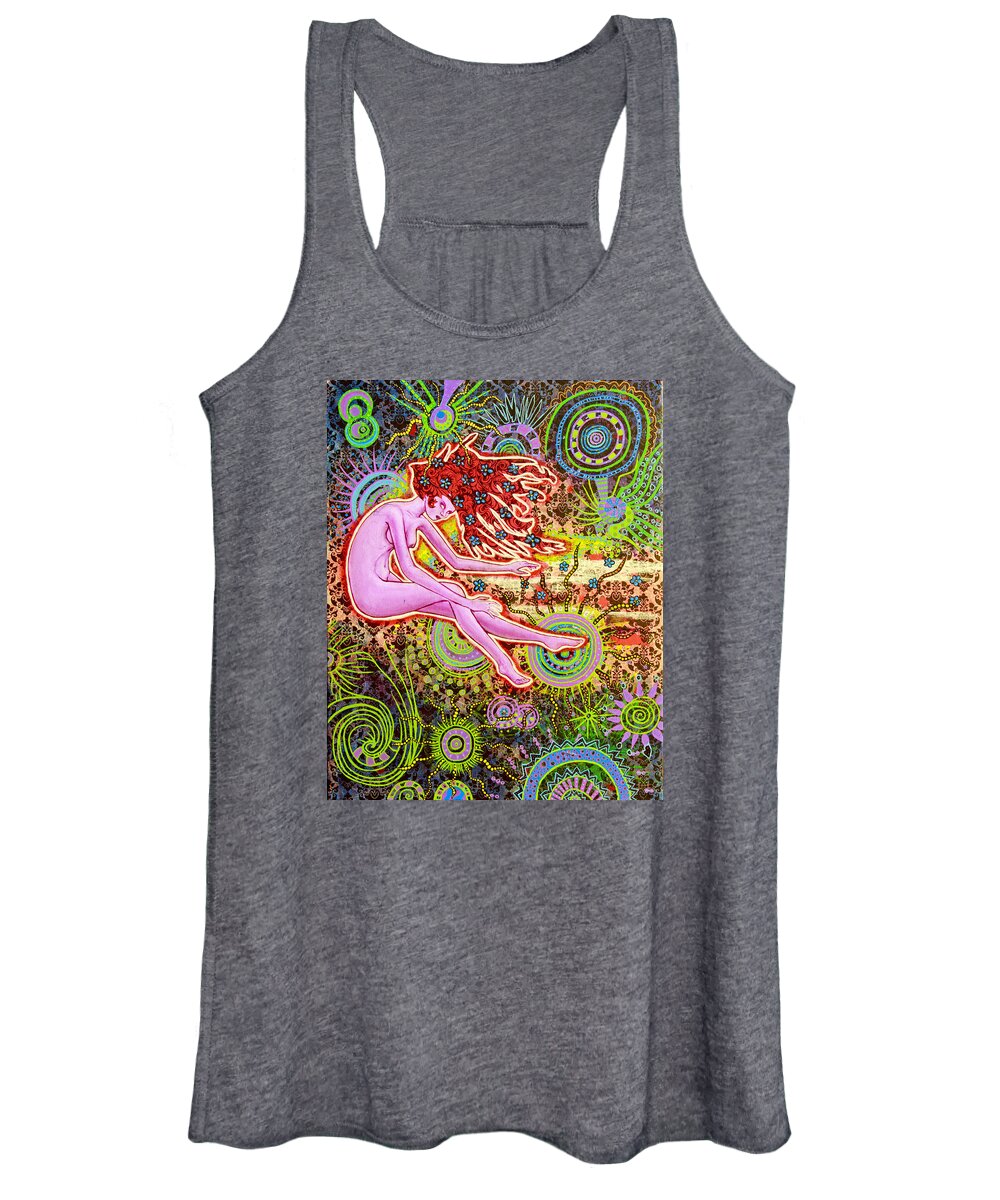 Fairy Women's Tank Top featuring the painting Baby, Did You Forget To Take Your Meds? by Bobby Zeik