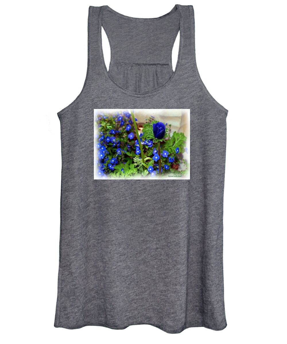 Fine Art Women's Tank Top featuring the painting Babys Got the Blues by Patricia Griffin Brett