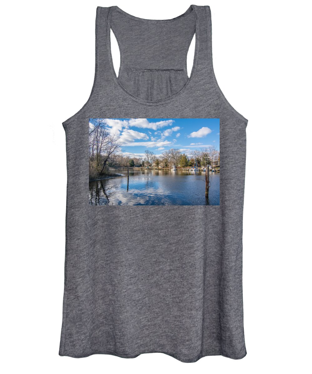 Water Women's Tank Top featuring the photograph Back Creek Annapolis MD by Charles Kraus