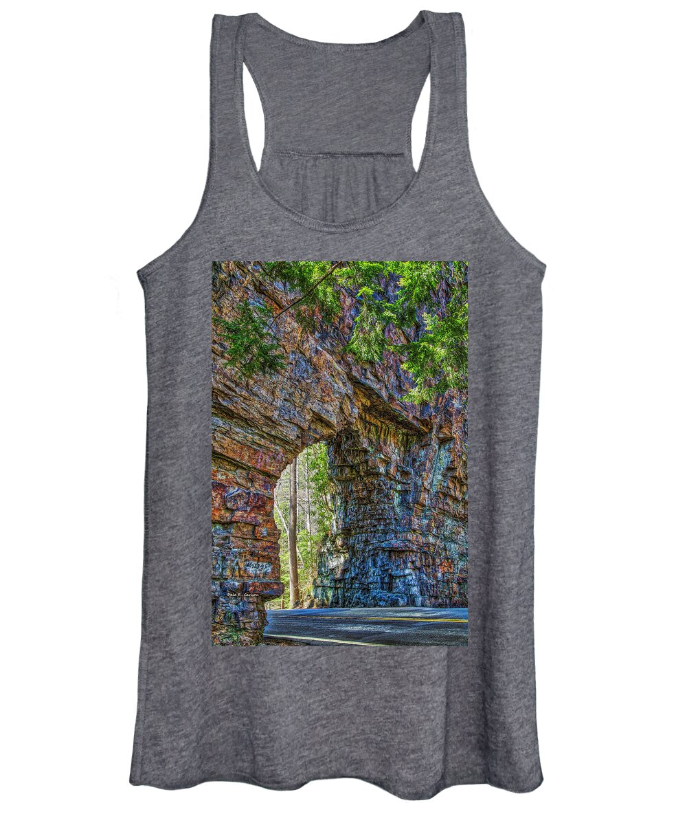 Tunnel Women's Tank Top featuring the photograph Backbone Rock Tunnel by Dale R Carlson