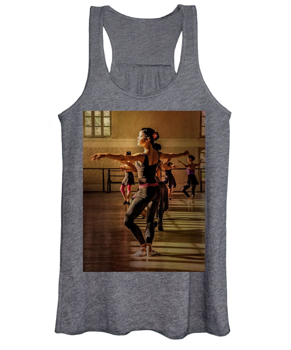 © 2015 Lou Novick All Rights Resvered Women's Tank Top featuring the photograph Ballerina by Lou Novick