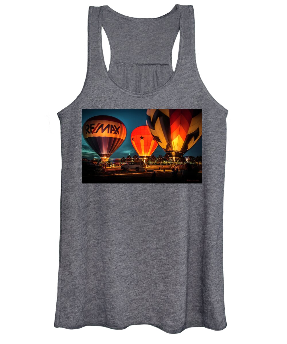 Balloon Women's Tank Top featuring the photograph Balloon Glow by Marvin Spates