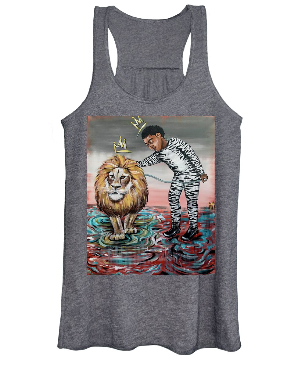 Son Women's Tank Top featuring the painting Be Courageous My Son by Artist RiA