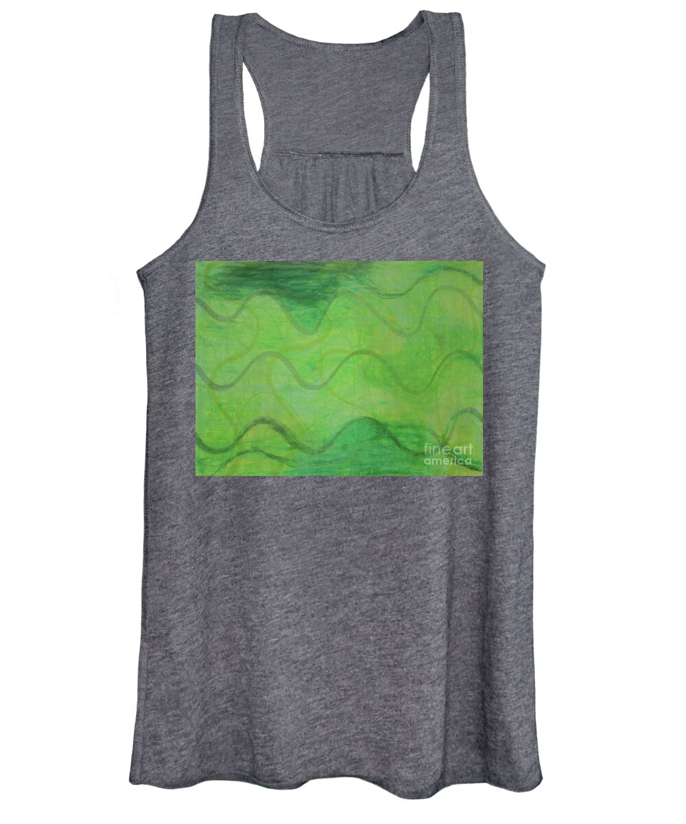 Beach Collection By Annette M Stevenson Women's Tank Top featuring the painting Beachday by Annette M Stevenson