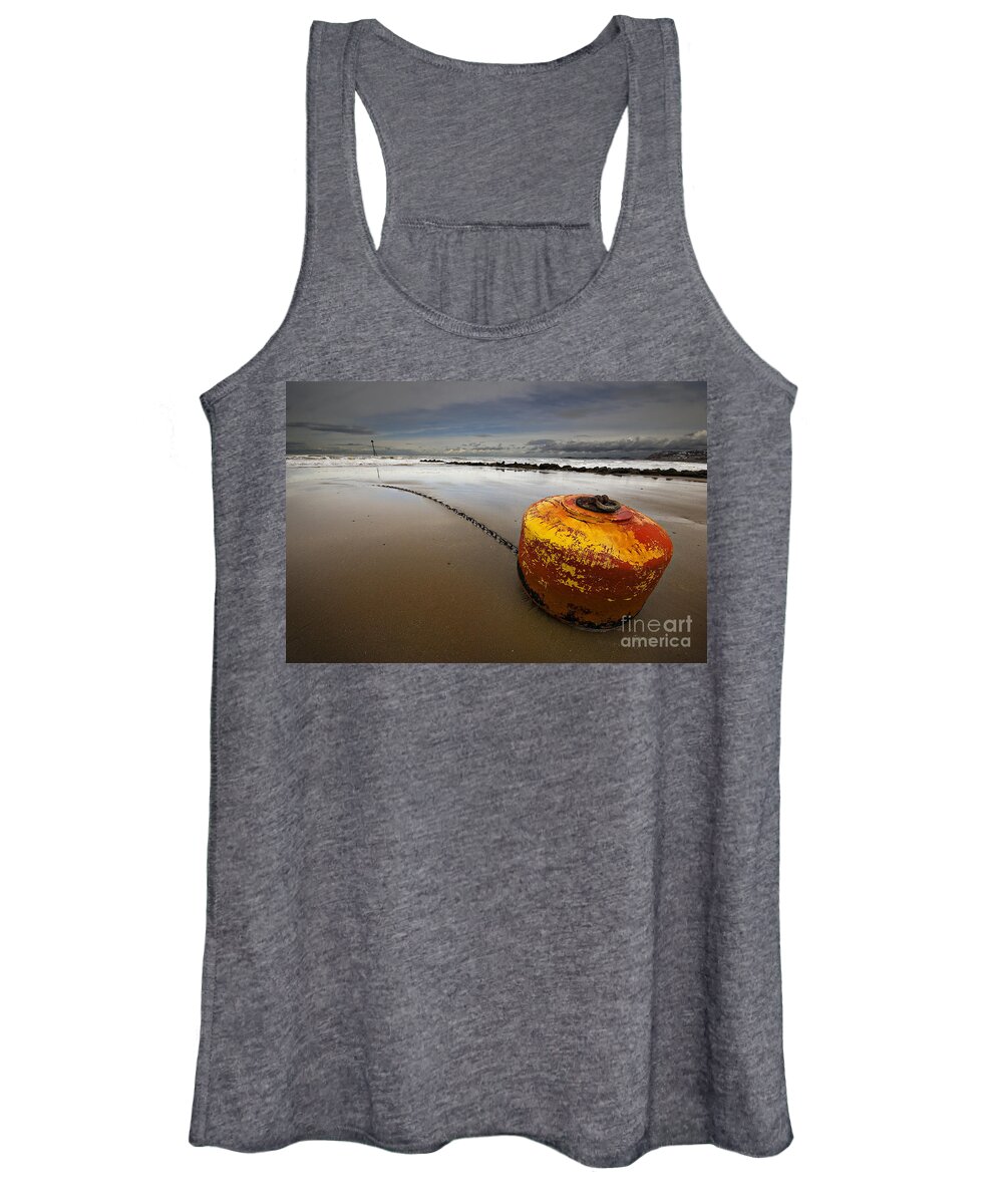 Atmospheric Women's Tank Top featuring the photograph Beached Mooring Buoy by Meirion Matthias