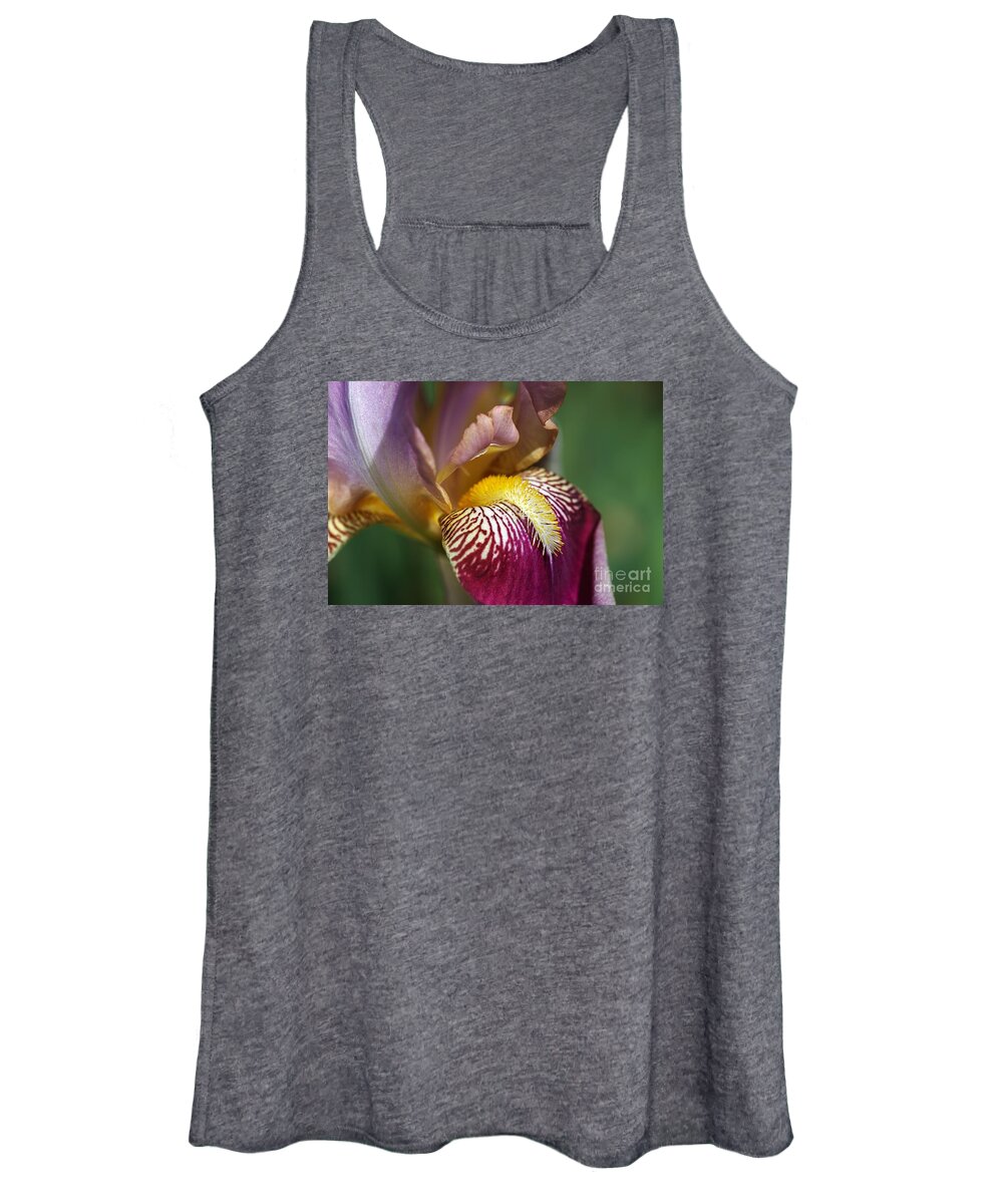Iridaceae Women's Tank Top featuring the photograph Bearded iris Flower Mary Todd by Joy Watson