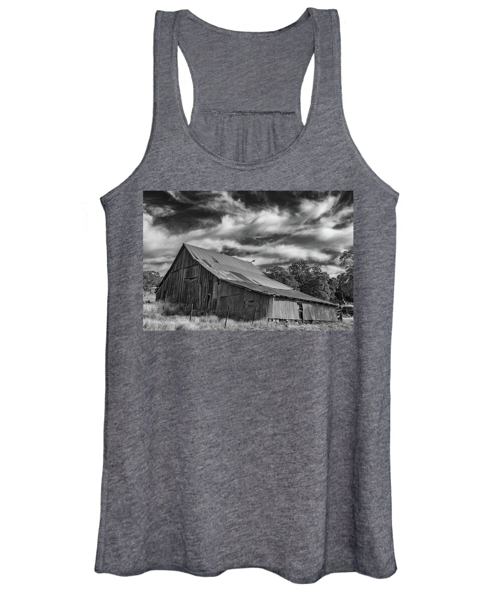 B&w Women's Tank Top featuring the photograph Before the Storm by Robin Mayoff