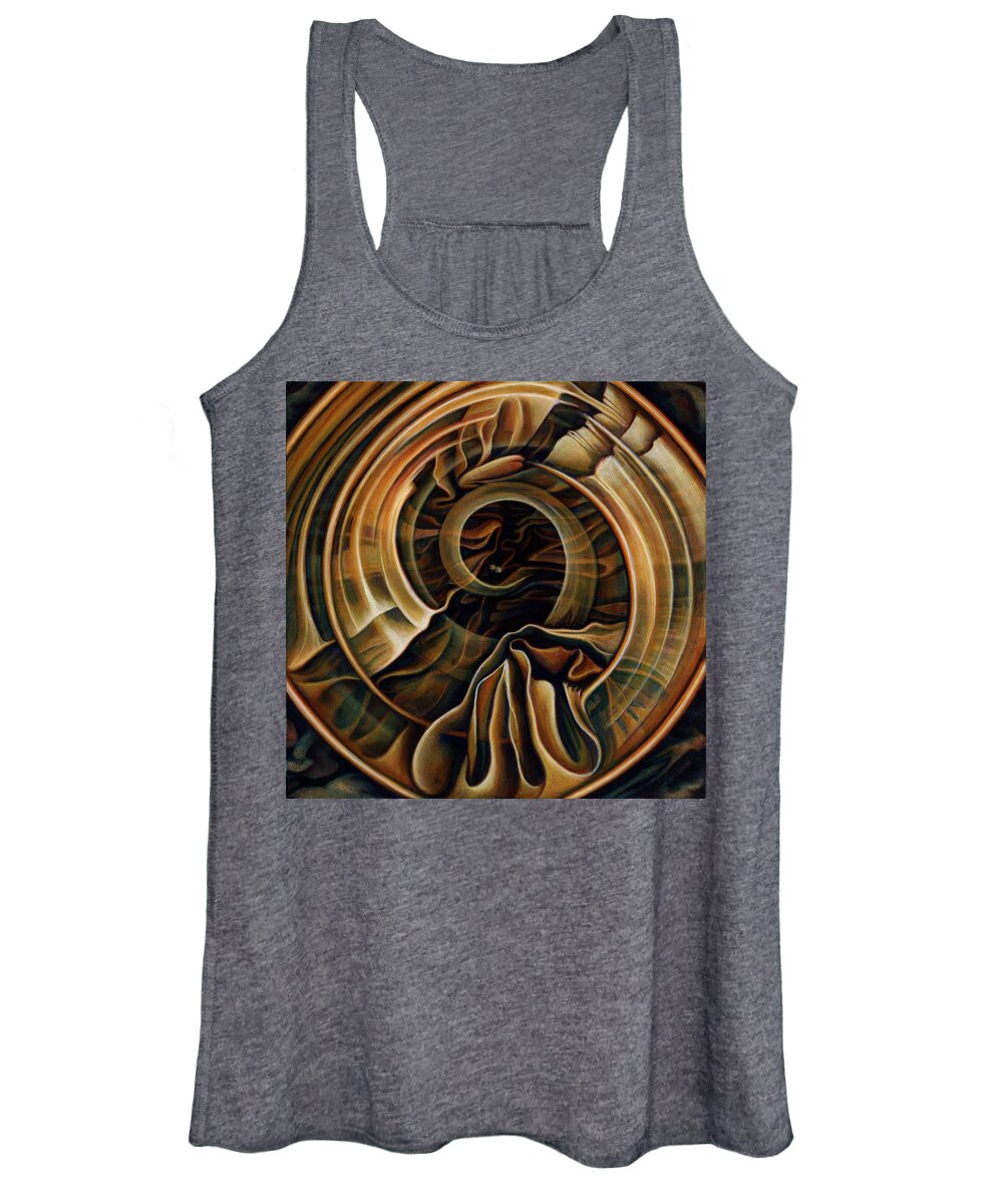Spiritual Women's Tank Top featuring the painting Begging Bowl by Nad Wolinska