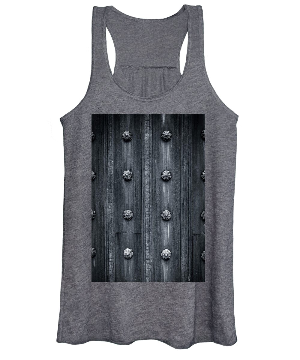 Wood Women's Tank Top featuring the photograph Behind Closed Doors by Sandra Parlow