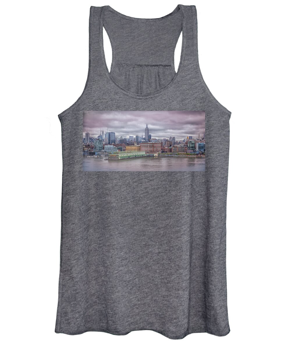 New York Women's Tank Top featuring the photograph Beneath The Stormy Morning by Elvira Pinkhas