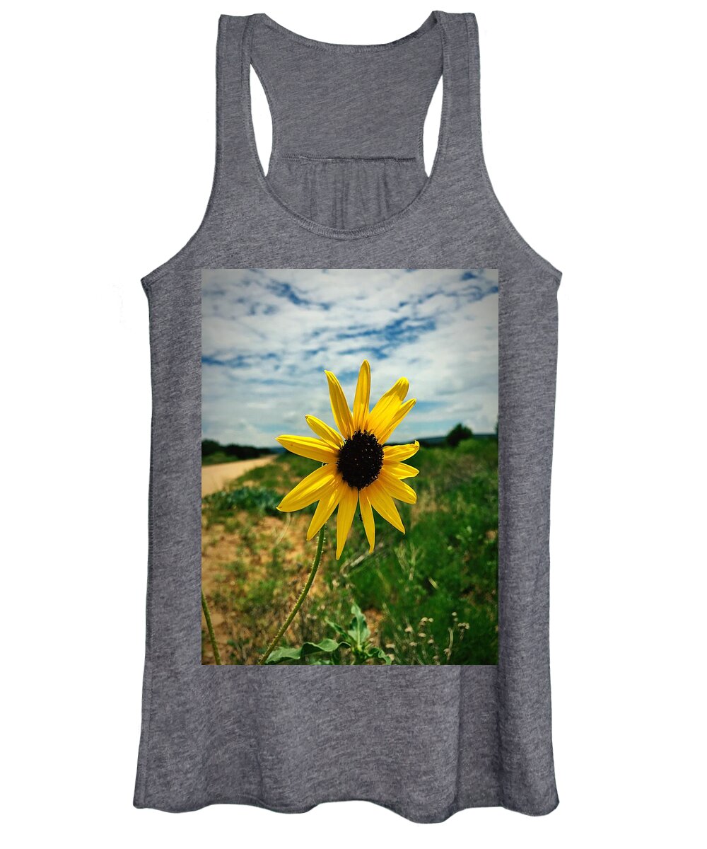 Sunflower Women's Tank Top featuring the photograph Between Heaven And Earth by Brad Hodges