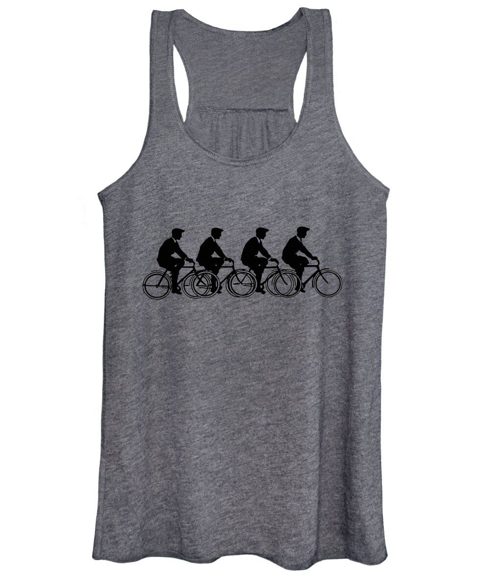 Bicycling T Shirt Design Women's Tank Top featuring the digital art Bicycling T Shirt Design by Bellesouth Studio