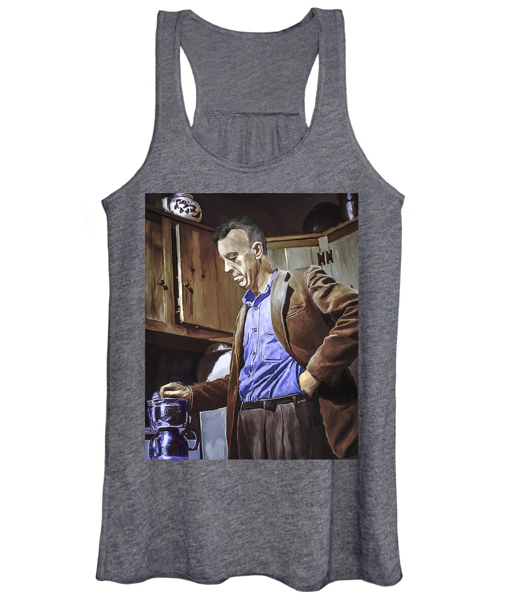 Painting Women's Tank Top featuring the painting Bill Wilson by Rick Mosher