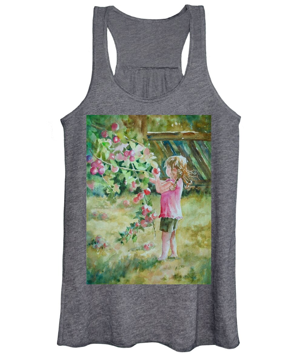 Child Women's Tank Top featuring the painting Billie Brave by Barbara Parisien