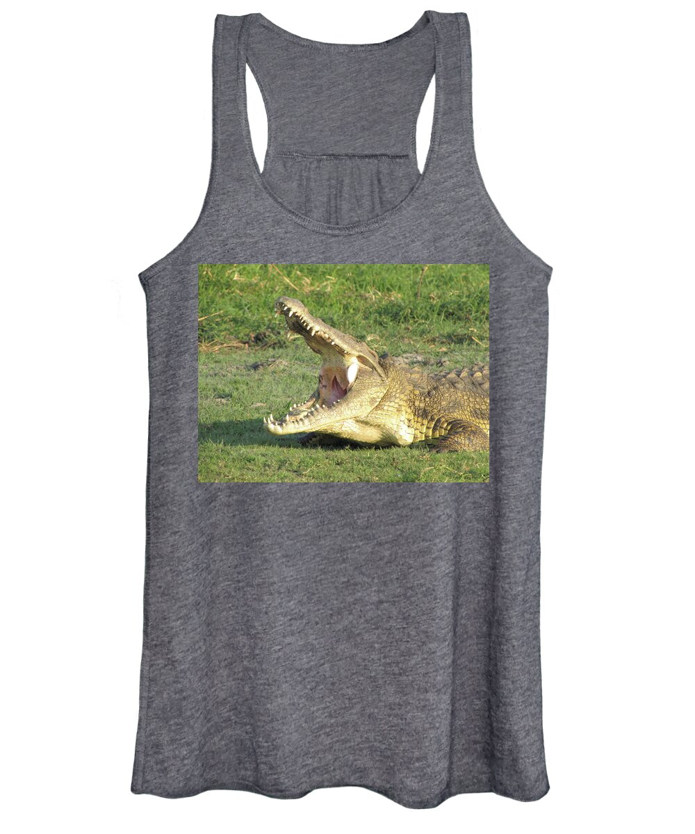 Crocodile Women's Tank Top featuring the photograph Bite Me by David Bader