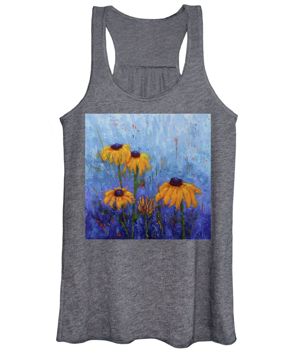 Flowers Women's Tank Top featuring the painting Black-eyed Susans by Monica Burnette