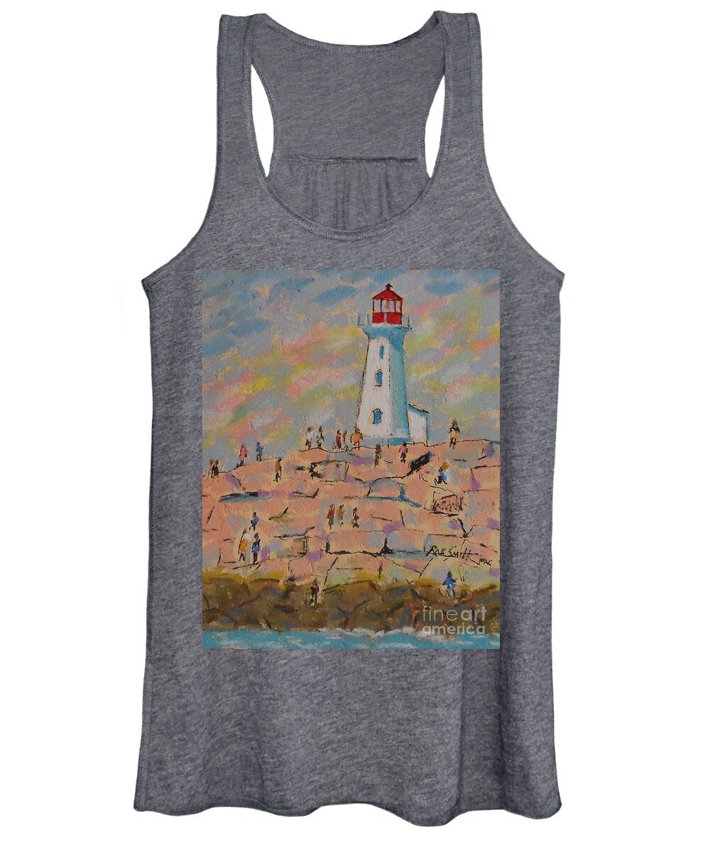 Pastels Women's Tank Top featuring the pastel Black Rocks of Peggy's Cove by Rae Smith PAC