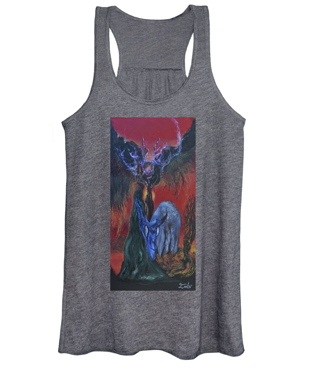 Ennis Women's Tank Top featuring the painting Blackberry Thorn Psychosis by Christophe Ennis